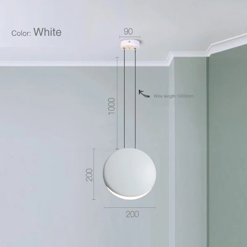 Suspension Scandinave Moderne pour Salon | Marco Lucetti Dia20cm blanc