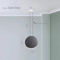 Suspension Scandinave Moderne pour Salon | Marco Lucetti Dia20cm gris foncé