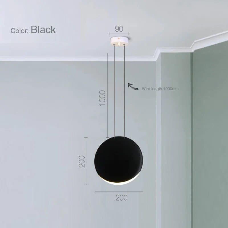 Suspension Scandinave Moderne pour Salon | Marco Lucetti Dia20cm noir