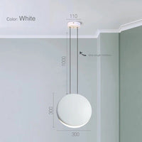 Suspension Scandinave Moderne pour Salon | Marco Lucetti Dia30cm blanc