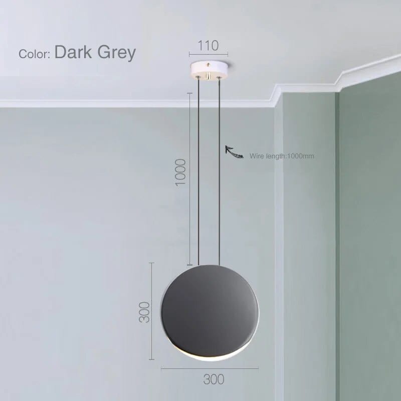 Suspension Scandinave Moderne pour Salon | Marco Lucetti Dia30cm gris foncé