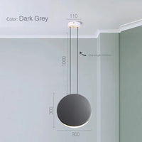 Suspension Scandinave Moderne pour Salon | Marco Lucetti Dia30cm gris foncé