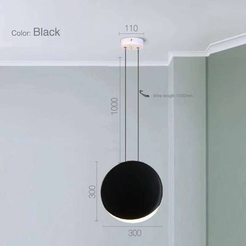 Suspension Scandinave Moderne pour Salon | Marco Lucetti Dia30cm noir