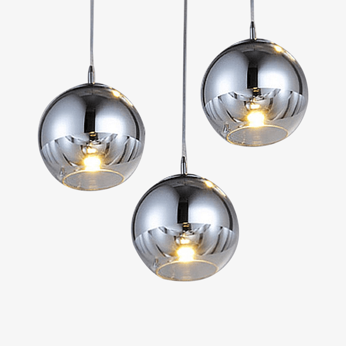 Suspension Sphère Chromée en Verre | Marco Lucetti 15cm