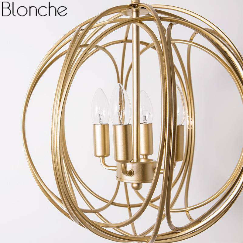 Suspension sphérique dorée - Collection Country. | Marco Lucetti