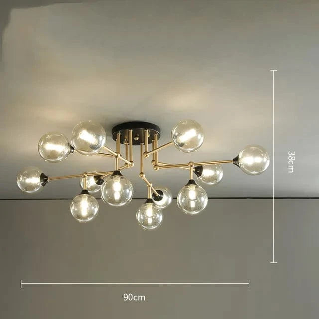 Suspension Spider-Shape | Marco Lucetti 12 Noir et doré