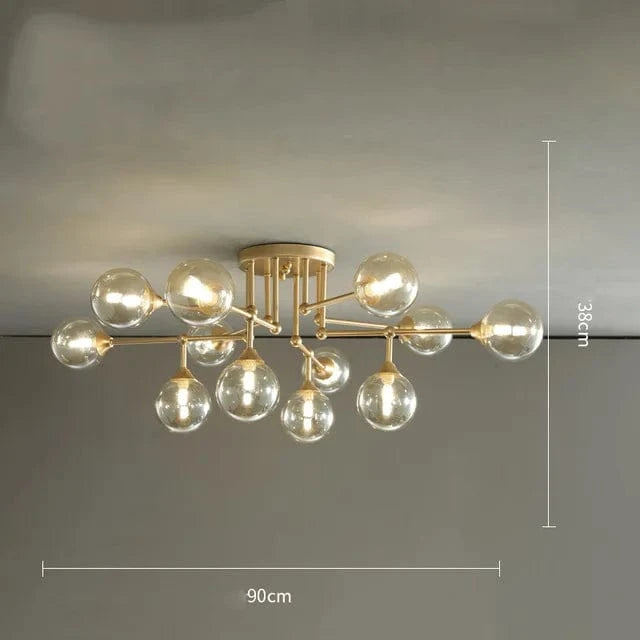 Suspension Spider-Shape | Marco Lucetti 12 têtes dorées