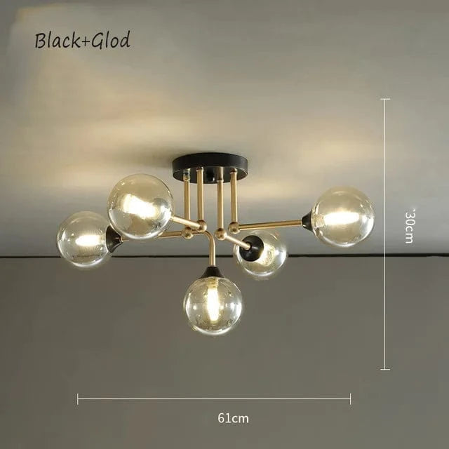 Suspension Spider-Shape | Marco Lucetti 5 Noir et doré