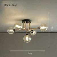 Suspension Spider-Shape | Marco Lucetti 5 Noir et doré