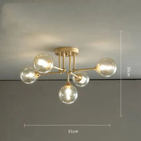 Suspension Spider-Shape | Marco Lucetti 5 têtes dorées