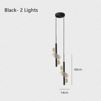 Suspension Spirale Luxe: Abat-jour Moderne, Câble Long | Marco Lucetti Noir 2 Lumières / Lumière blanche