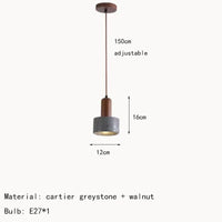 Suspension StoneGrey - Design Moderne en Pierre Naturelle | Marco Lucetti StyleB / Blanc froid