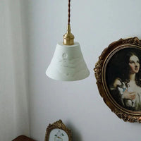 Suspension Style Japonais Zen en Céramique - Chez l'Habitant - Ambiance Montagne et Ombre - Chambre en Laiton avec Éclairage LED | Marco Lucetti