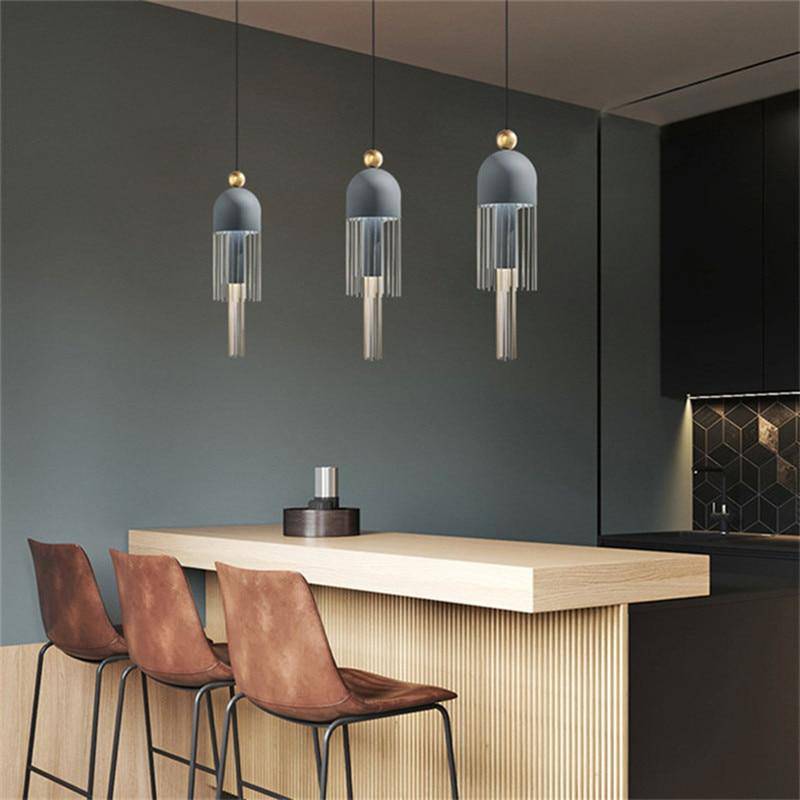 Suspension Tassel en métal arrondi, design coloré | Marco Lucetti