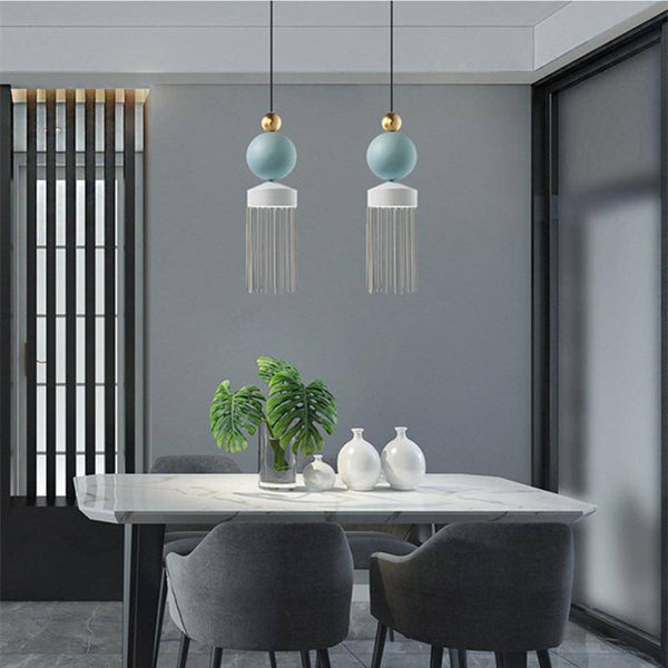 Suspension Tassel en métal arrondi, design coloré | Marco Lucetti