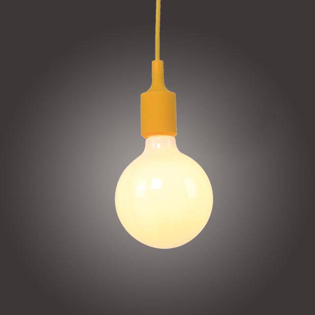 Suspension Tea Shop - Fil Coloré et Ampoule | Marco Lucetti Jaune