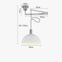 Suspension télescopique pliable en métal pour salle à manger - Cuisine, Barre d'étude, Rotatif, Décor Maison - Éclairage E27 | Marco Lucetti