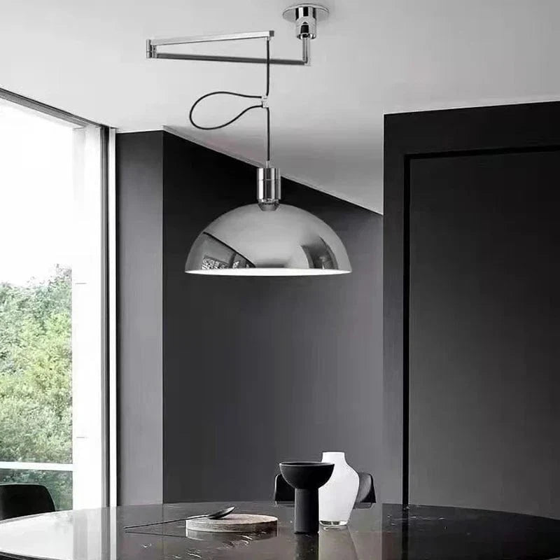 Suspension télescopique pliable en métal pour salle à manger - Cuisine, Barre d'étude, Rotatif, Décor Maison - Éclairage E27 | Marco Lucetti