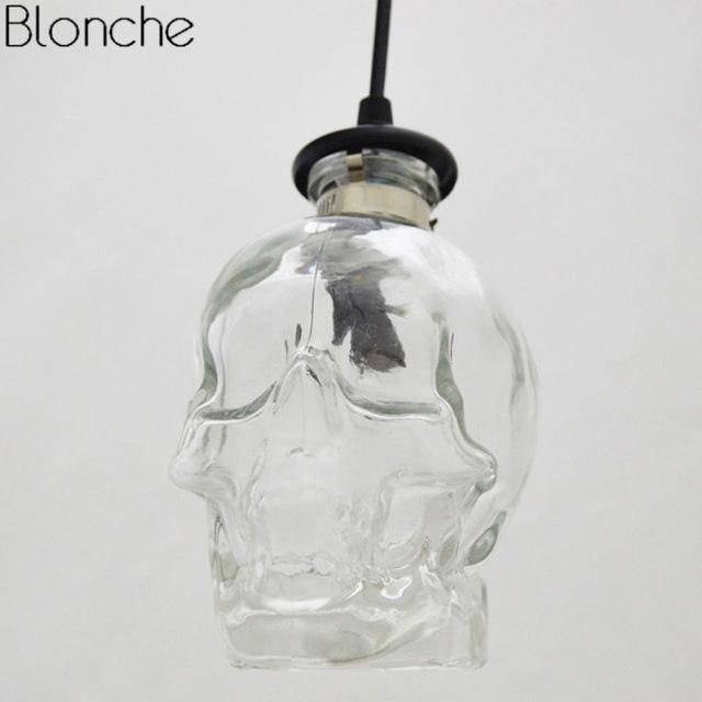 Suspension tête de mort en verre - Style rétro | Marco Lucetti 1 lampe