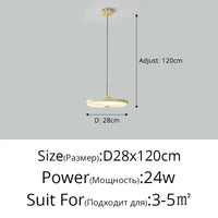 Suspension Tri-Lumière Protectrice Spectre Complet pour un Éclairage Moderne des Yeux | Marco Lucetti Jaune D28x120cm 24W / 3 couleurs sans télécommande