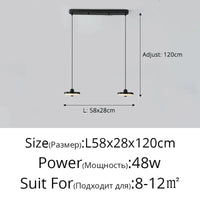 Suspension Tri-Lumière Protectrice Spectre Complet pour un Éclairage Moderne des Yeux | Marco Lucetti Noir L58x28cm 48W / 3 couleurs sans télécommande