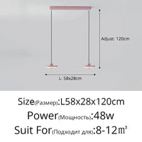 Suspension Tri-Lumière Protectrice Spectre Complet pour un Éclairage Moderne des Yeux | Marco Lucetti Rose L58x28cm 48W / 3 couleurs sans télécommande