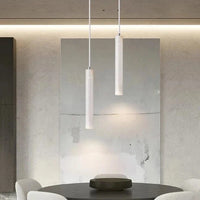 Suspension Tube Bois Japonais Rétro-Moderne - Style Authentique | Marco Lucetti Travertin jaune / Lumière chaude 3000K