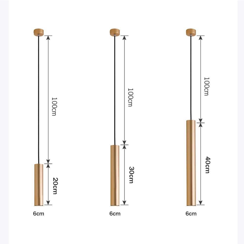 Suspension Tube Long - Design Élégant | Marco Lucetti