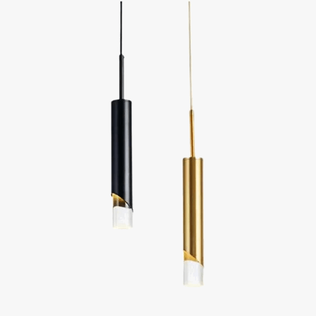 Suspension Tube Long: Dorée ou Noire | Marco Lucetti