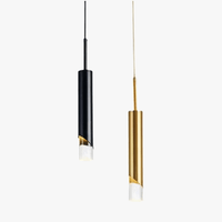 Suspension Tube Long: Dorée ou Noire | Marco Lucetti