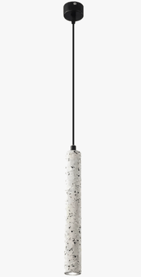 Suspension Tube Terrazzo Industrial Bar Light - Minimalist Single Head | Marco Lucetti
