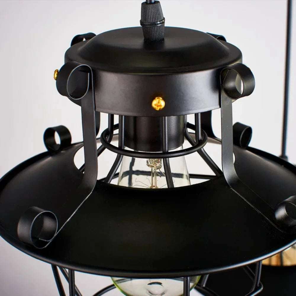 Suspension veilleuse vintage en métal - Collection Industrielle Nordique | Marco Lucetti