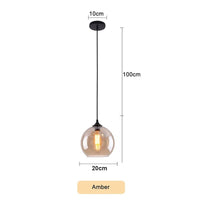Suspension verre design | Marco Lucetti 20 cm Ambre