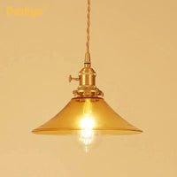 Suspension Verre Laiton Cuivre Minimaliste Restaurant. | Marco Lucetti