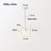 Suspension Verre Moderne pour Café-Bar | Marco Lucetti Blanc