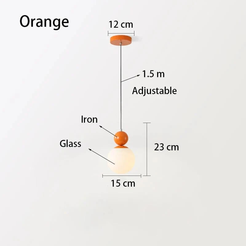 Suspension Verre Moderne pour Café-Bar | Marco Lucetti Orange