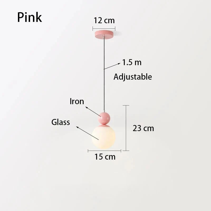 Suspension Verre Moderne pour Café-Bar | Marco Lucetti Rose