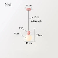 Suspension Verre Moderne pour Café-Bar | Marco Lucetti Rose