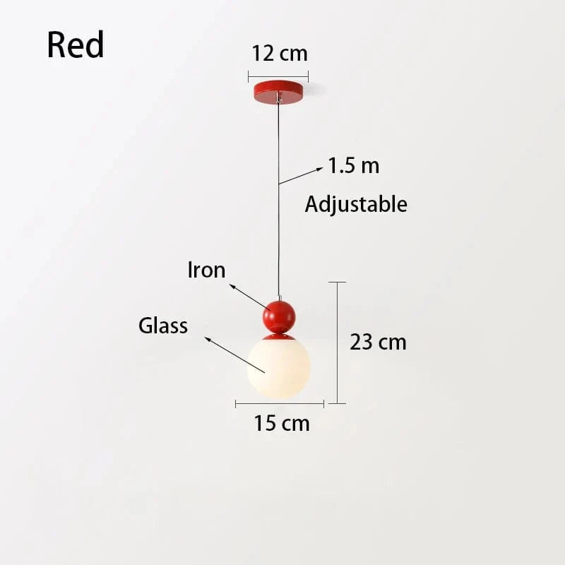 Suspension Verre Moderne pour Café-Bar | Marco Lucetti Rouge