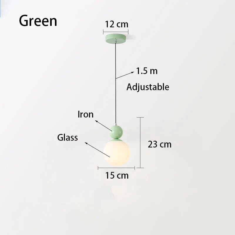 Suspension Verre Moderne pour Café-Bar | Marco Lucetti Vert