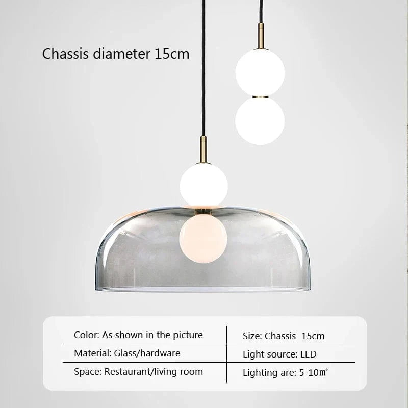 Suspension verre post-moderne pour couloir. | Marco Lucetti 2H / Lumière chaude