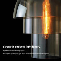 Suspension verre rétro LED nordique Cognac - Luminaires design pour salon et salle à manger | Marco Lucetti