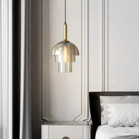 Suspension verre rétro LED nordique Cognac - Luminaires design pour salon et salle à manger | Marco Lucetti