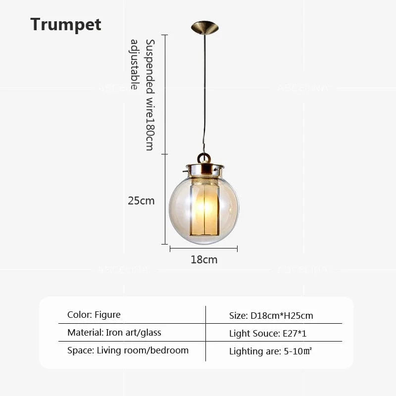 Suspension Verre Retro Modern - Intérieur | Marco Lucetti Diamètre 18 cm / Blanc froid