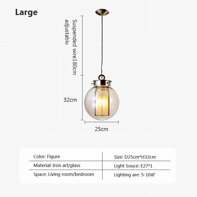 Suspension Verre Retro Modern - Intérieur | Marco Lucetti Diamètre 25 cm / Blanc froid