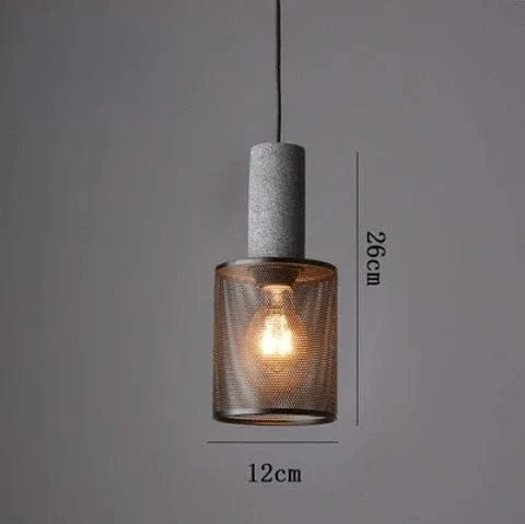 Suspension Vintage américaine en ciment pour loft café & bar. | Marco Lucetti E