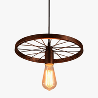 Suspension Vintage avec Roue en Fer | Marco Lucetti