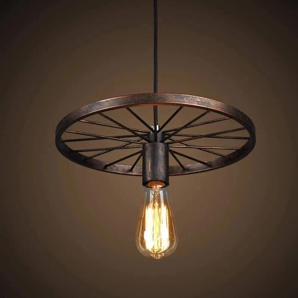 Suspension Vintage avec Roue en Fer | Marco Lucetti