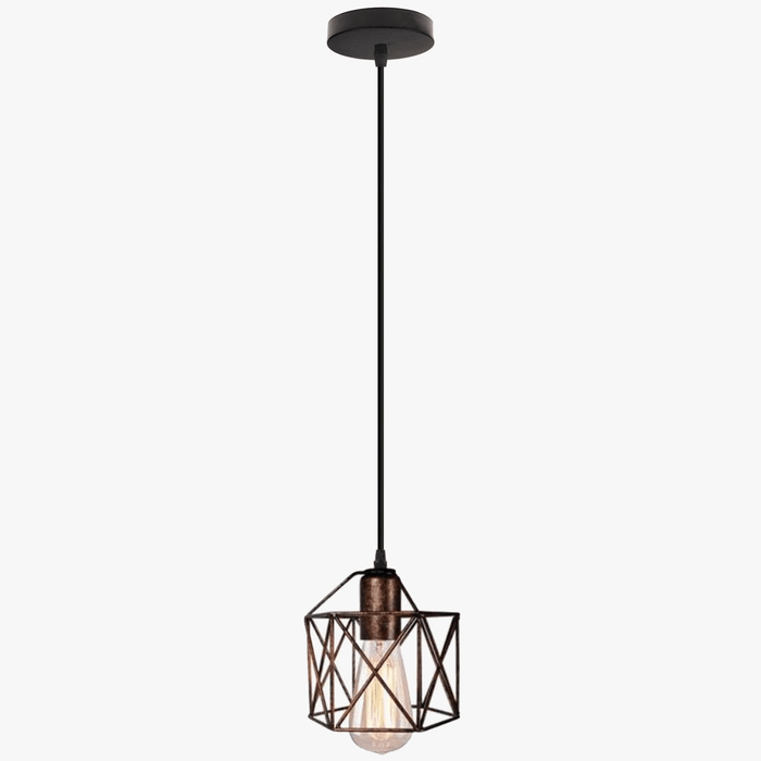 Suspension Vintage Cage industrielle. | Marco Lucetti