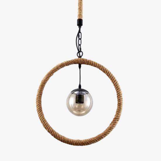 Suspension Vintage Cercle en Cordage - Style Campagne | Marco Lucetti